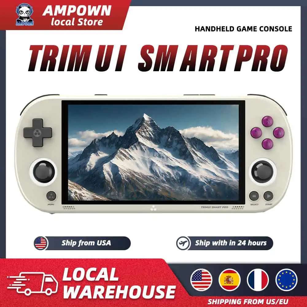 Trimui Smart Pro Handheld Game Console 4.96'' IPS Screen Linux System Joystick RGB…
