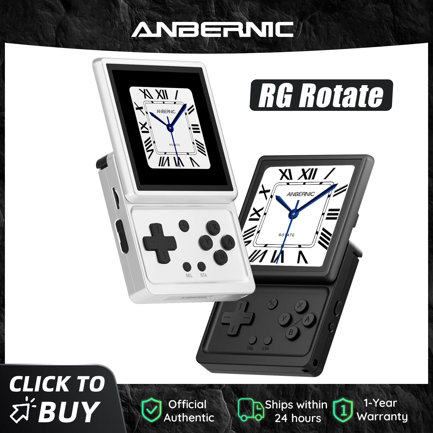 Anbernic RG Rotate Retro Handheld Game Console Android 12 T618 IPS Screen Game Emulator…
