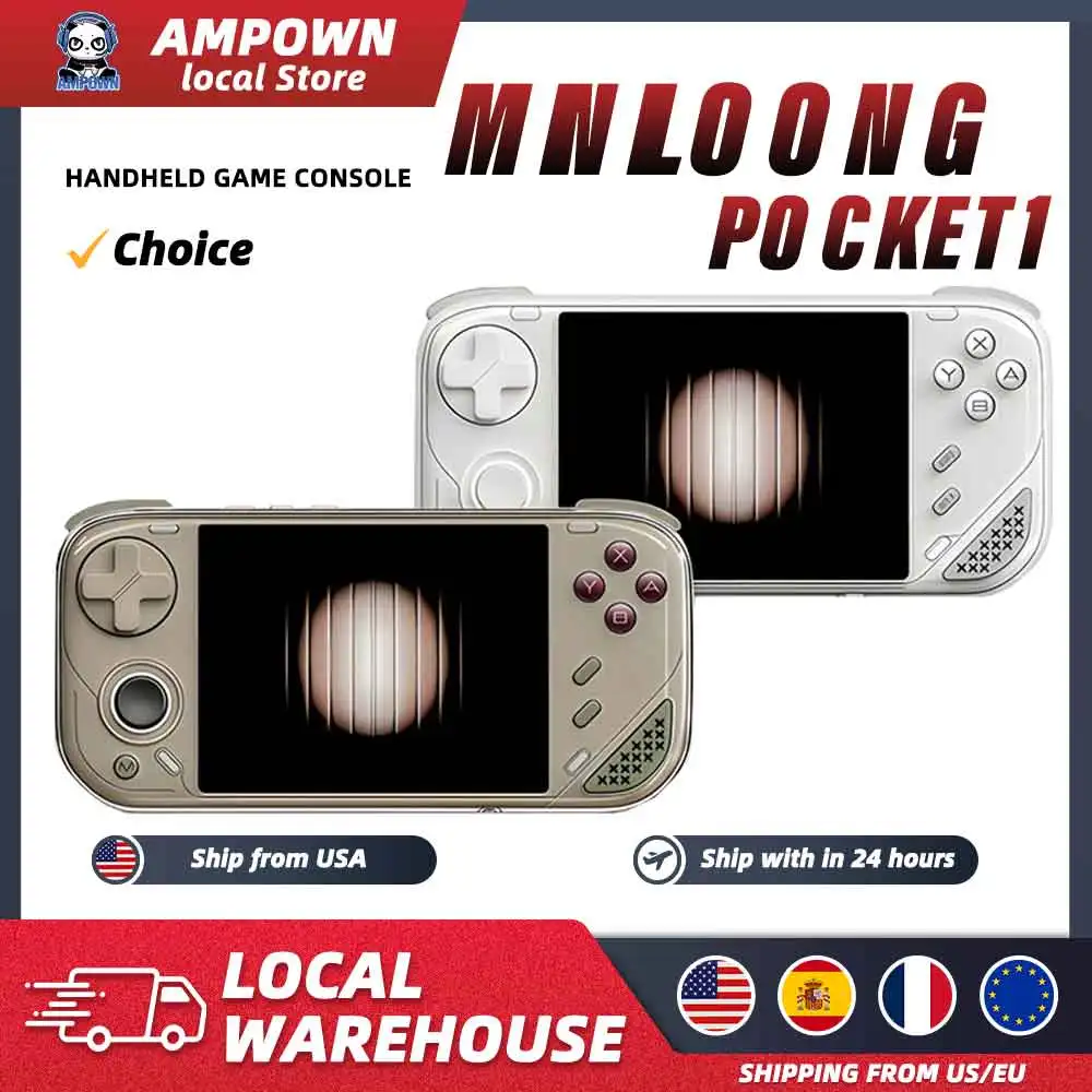 MINILOONG POCKET 1 Modular Retro Handheld Emulator 4" 4:3 IPS RGB Hall Joystick LOONG OS…