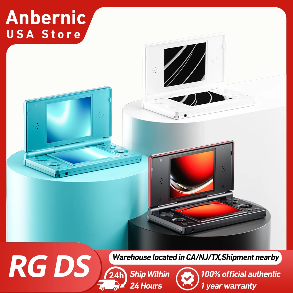 Anbernic RG DS Foldable Handheld Game Console RK3568 RGDS Android 14 System Dual 4 Inch…