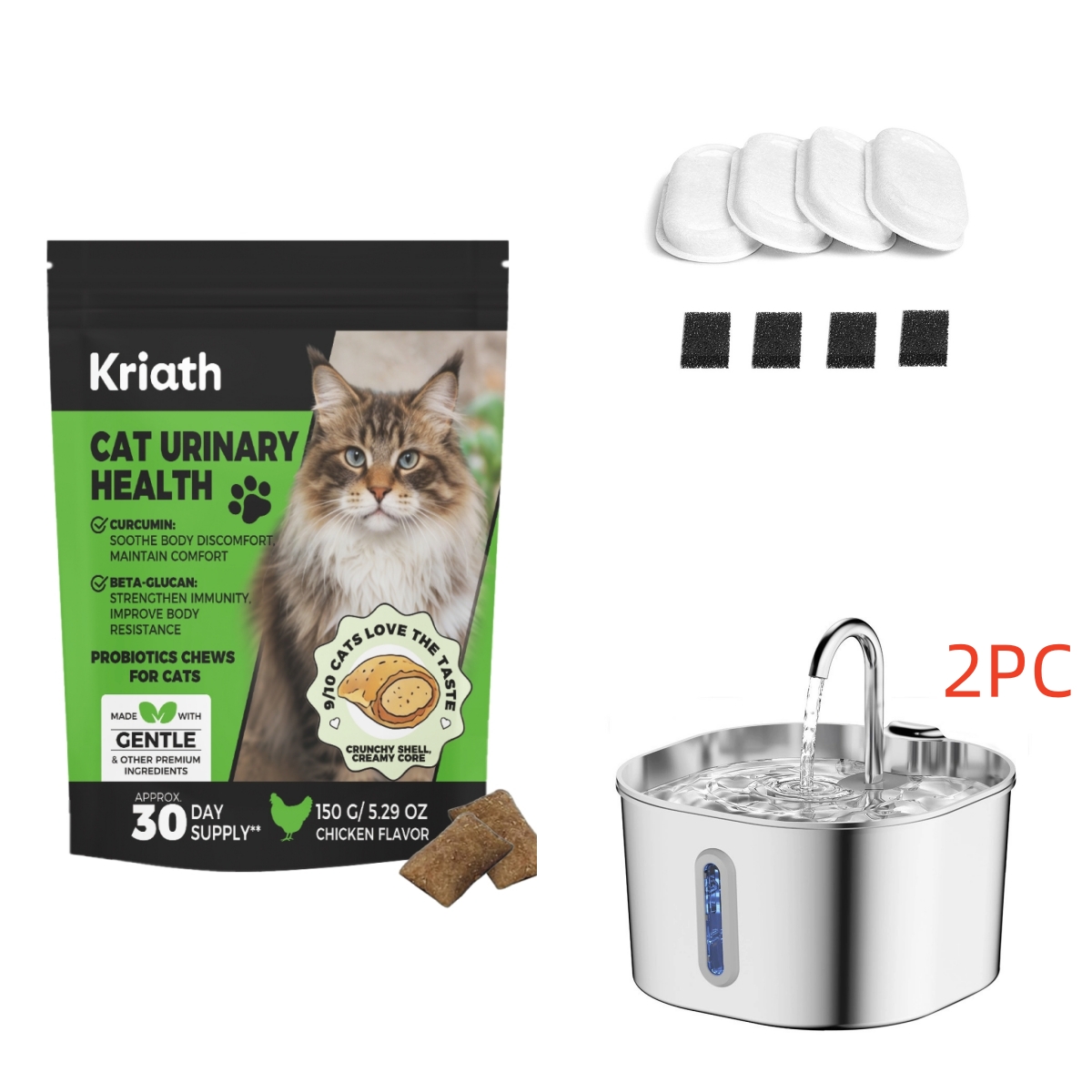 Stainless Steel Smart Pet Water Dispenser Automatic Circulation Large Capacity
