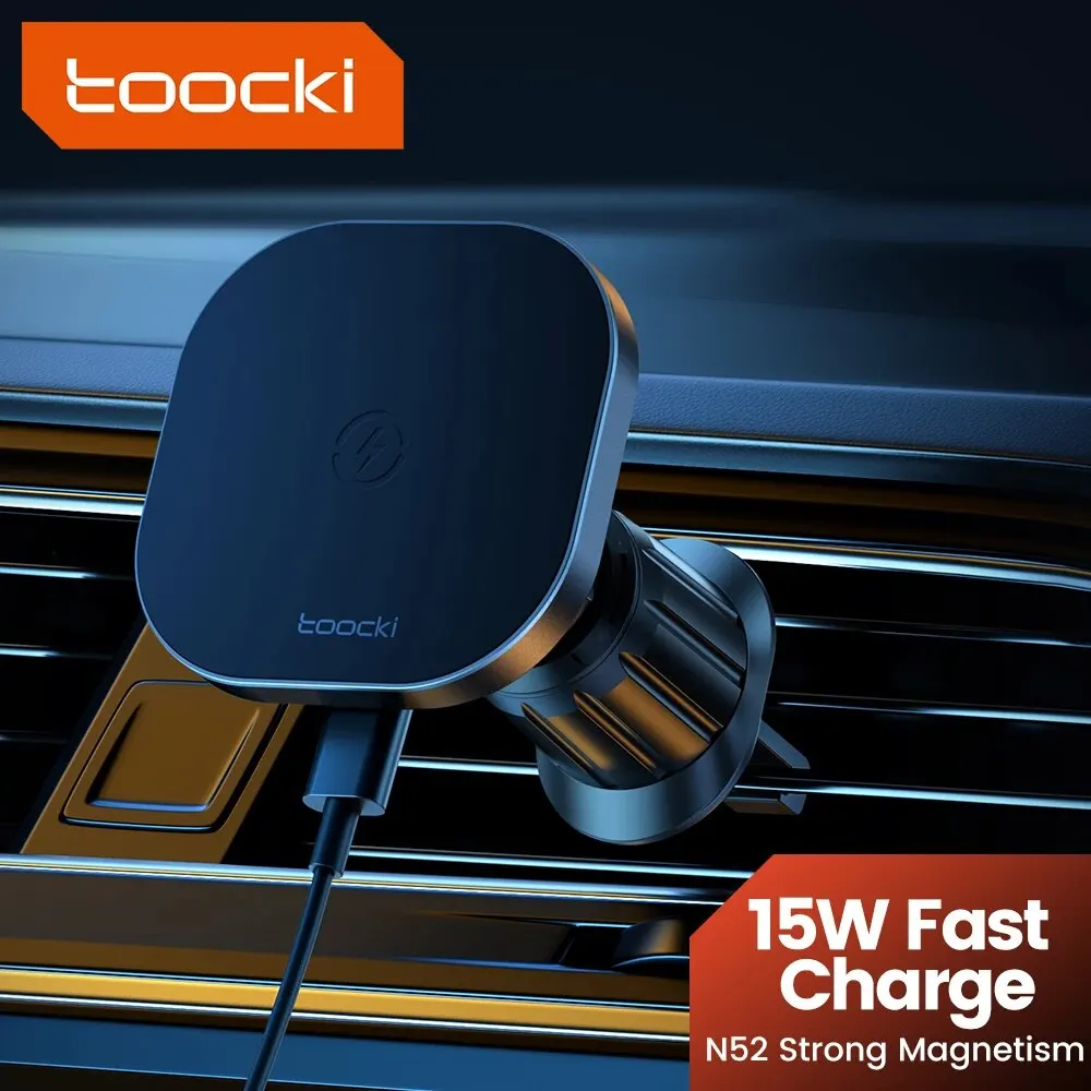 Toocki Magnetic Car Wireless Charger Car Phone Holder Air Outlet 15W Fast Charging…
