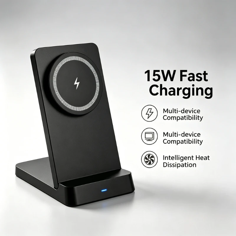 Fast Charging Magnetic Wireless Charger Stand Intelligent Heat Dissipation For Magsafe…