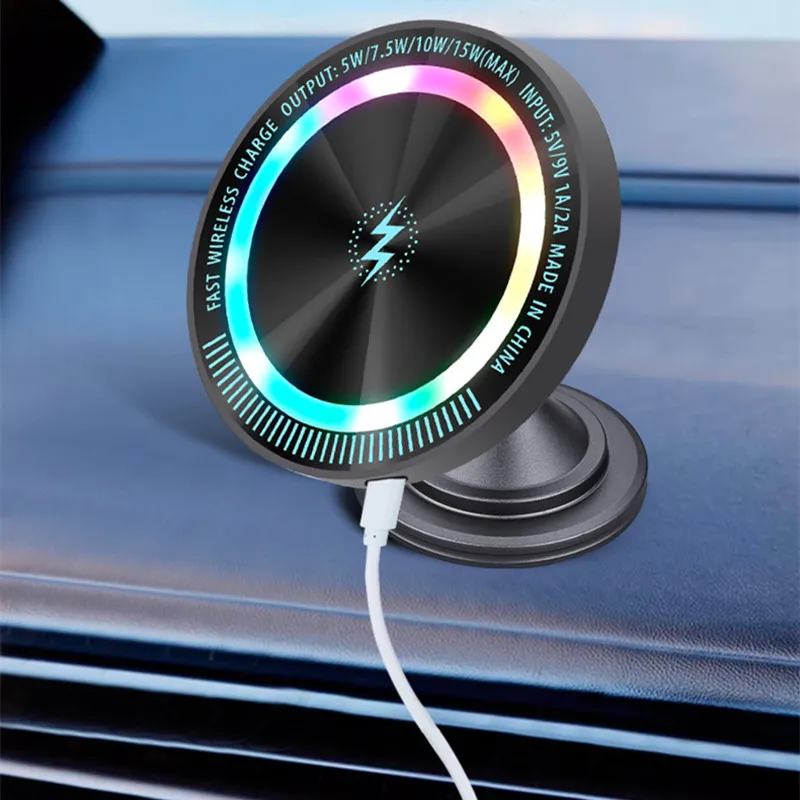 15W Magnetic Induction Charger Fast Vehicle Car Wireless Charging For Samsung iPhone 15…