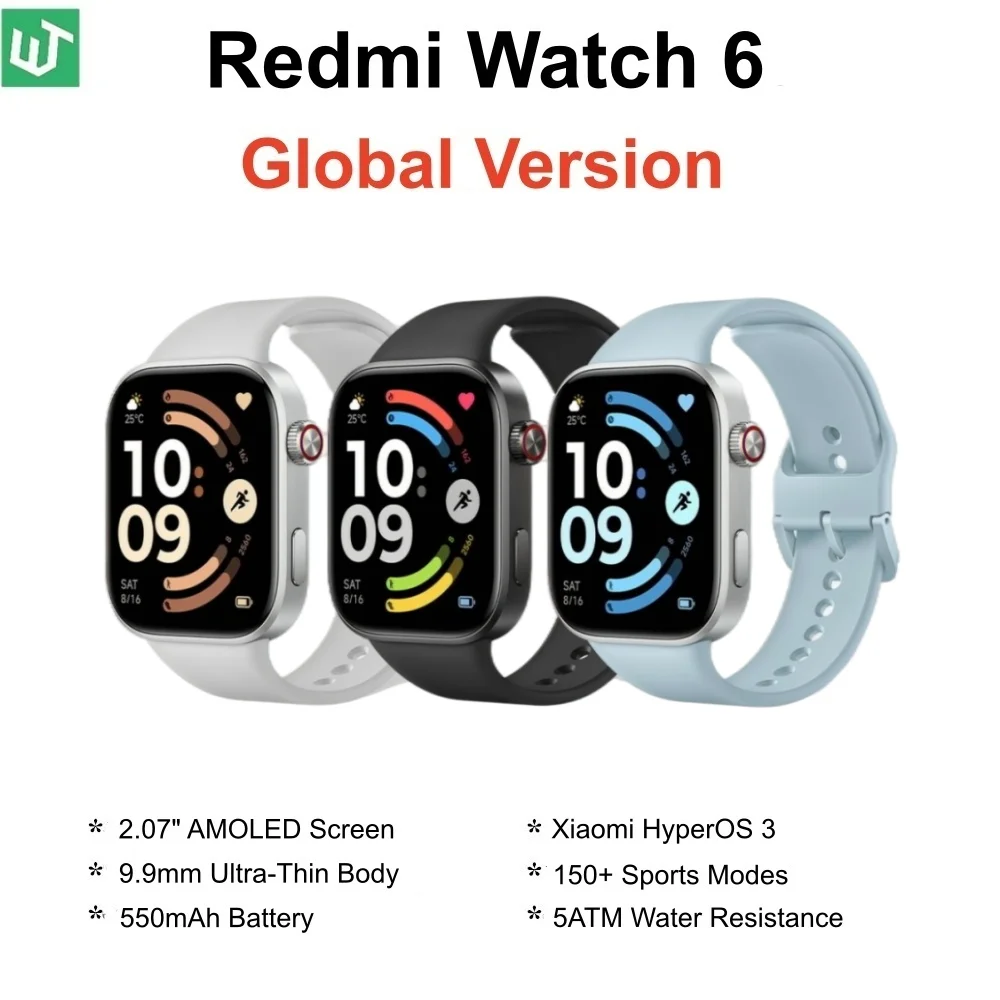 Xiaomi Redmi Watch 6 Global Version Smartwatch 2.07'' Display Bluetooth Phone Call Health…