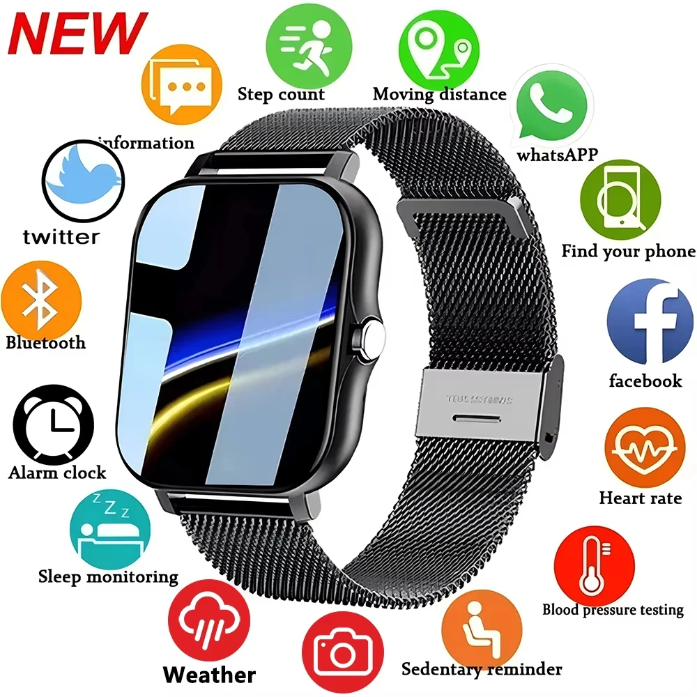 LAXASFIT New Smart Watch for Men Women Gift Full Touch Screen Sports Fitness Watch…