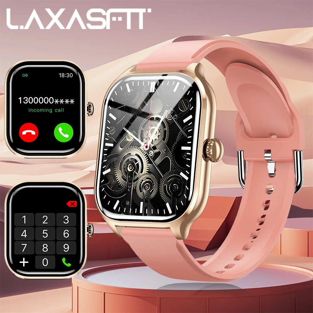 LAXASFIT New Smart Watch Bluetooth Call Message Reminder 24 Hour Health Monitoring Smart…