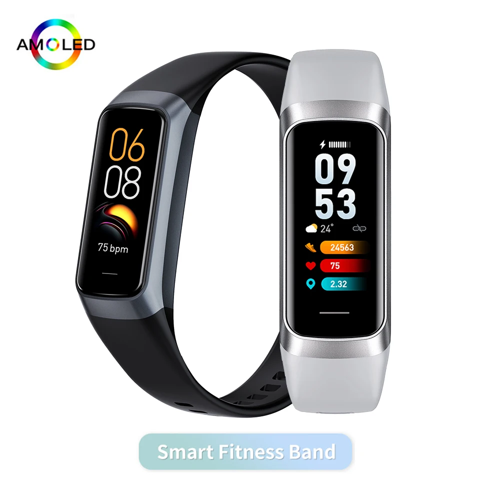 AMOLED Smartwatch Body Temperature Monitor Fitness Clock Sports 3ATM Waterproof Men Smart…