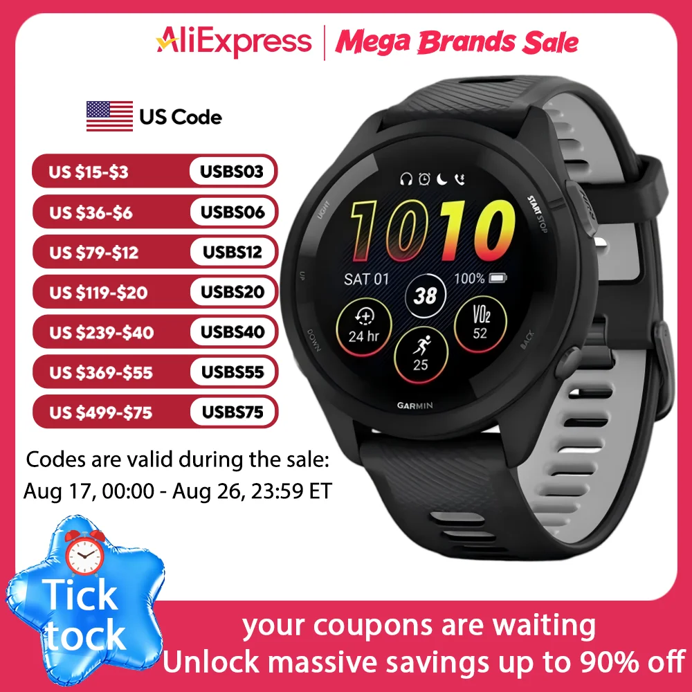 Garmin Forerunner 265 Outdoor GPS Smartwatch, Multi-Band Navigation with Topo Map…