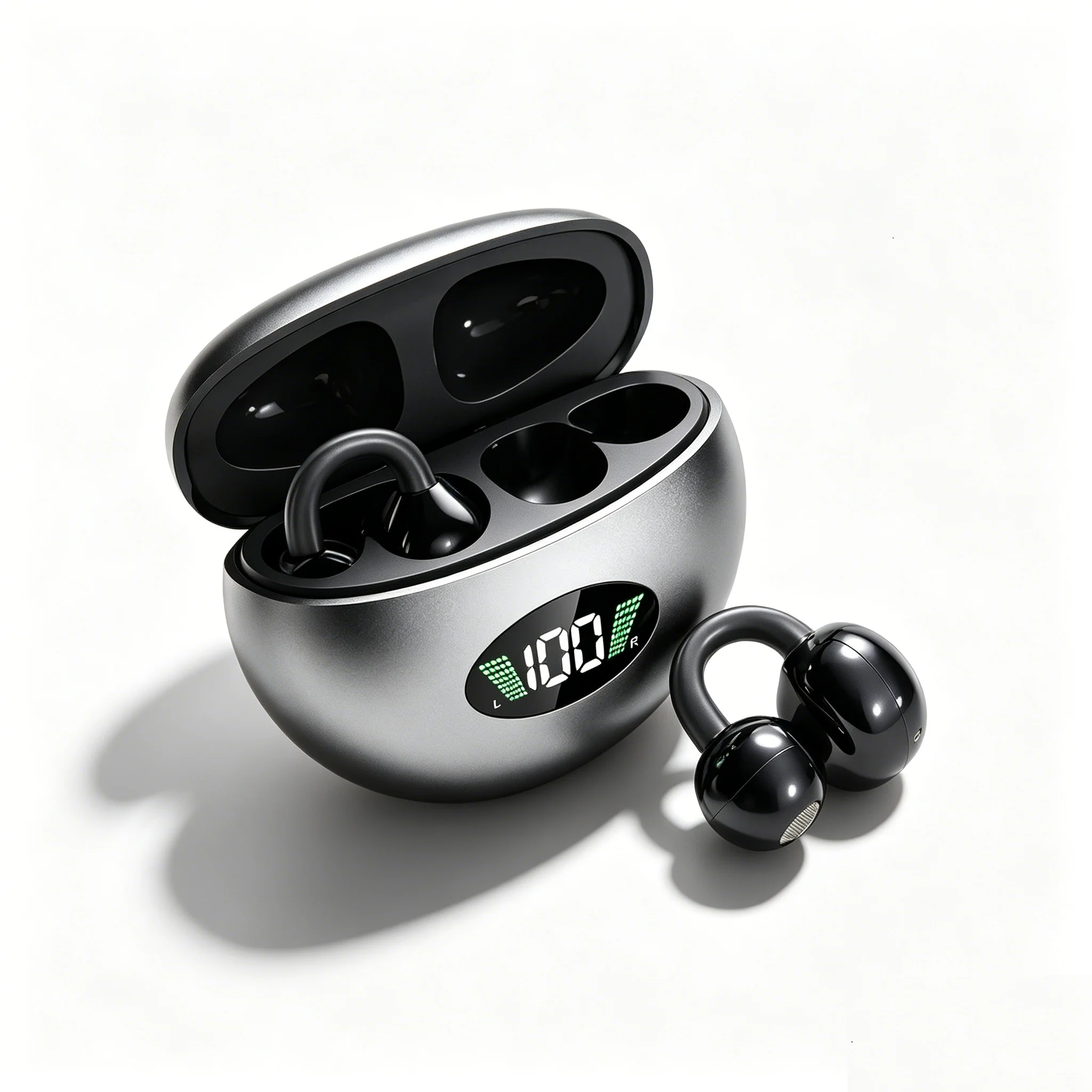 Wireless Clip-On Bluetooth Earbuds Premium HiFi Audio Sports Headphones Long Battery Life…
