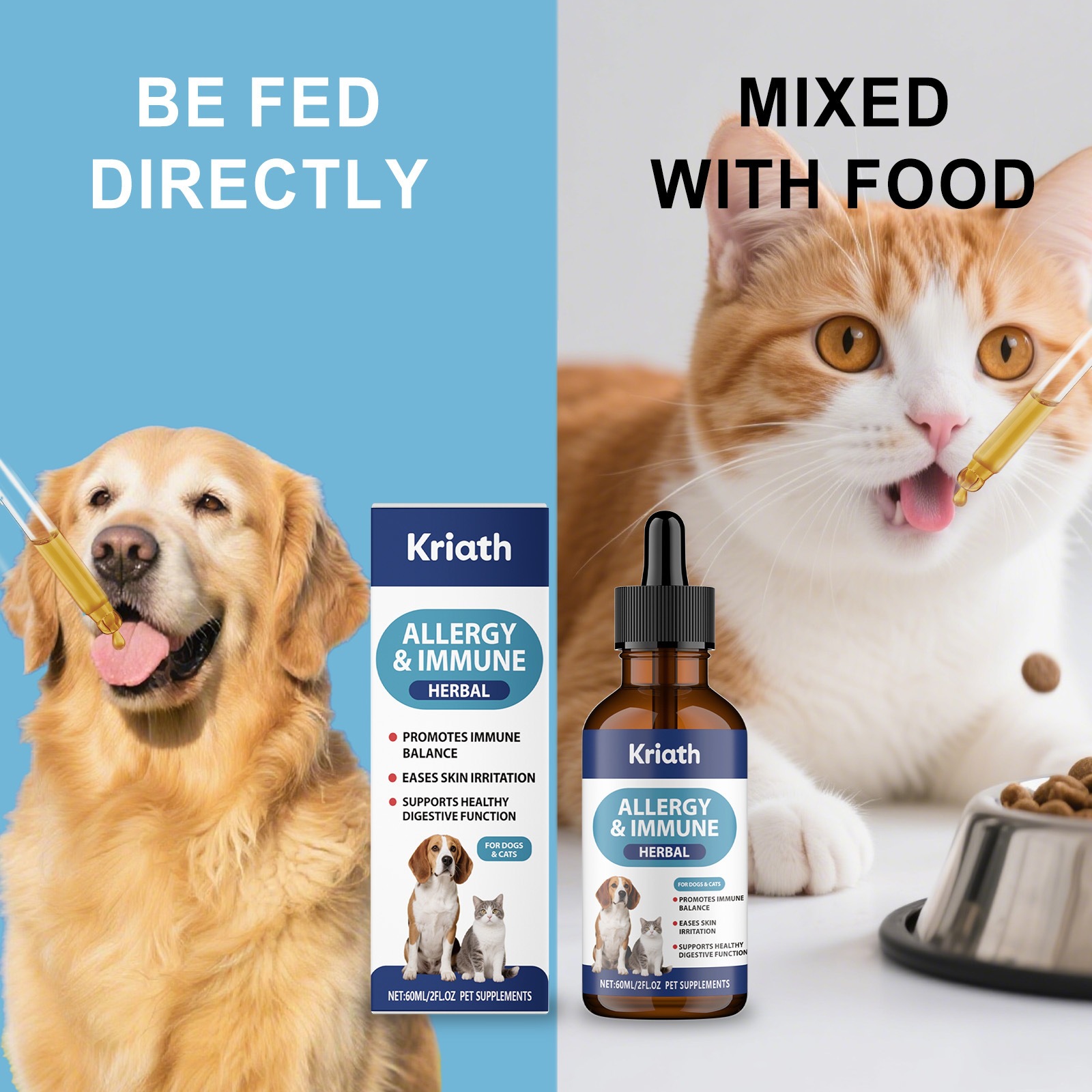 Kriath Pet Herbal Care Oral Liquid Is A Gentle And Nourishing Drop That Comforts Cats And…