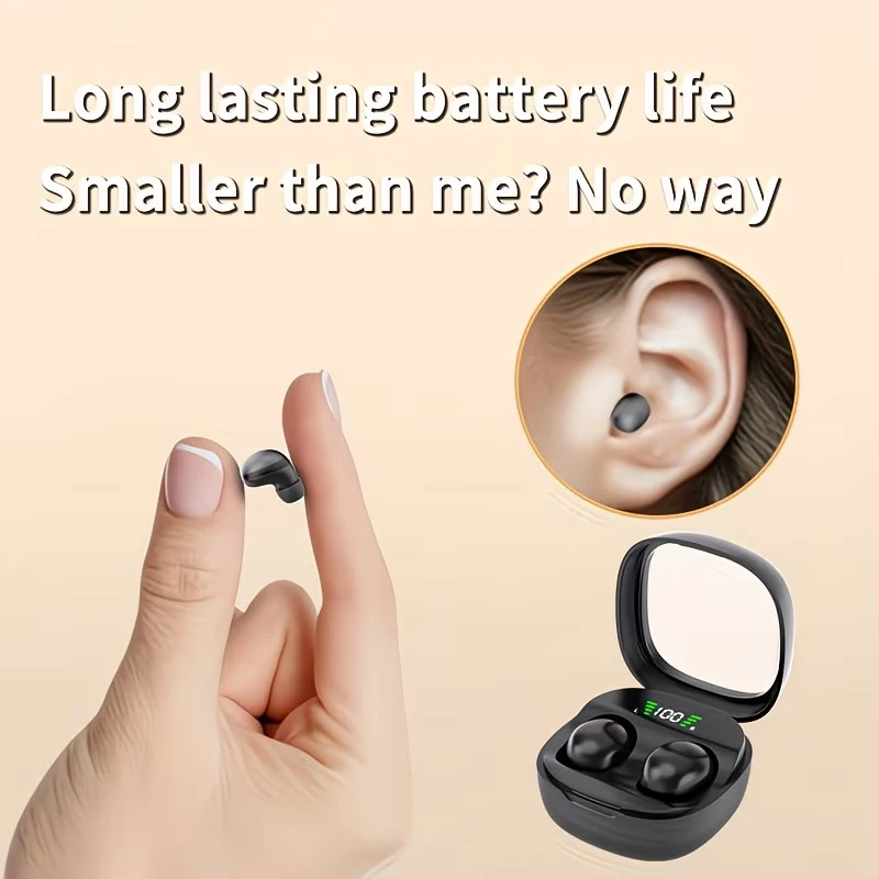 Mini Invisible Sleep Wireless Bluetooth Earbud Small TWS Stereo Sport Game Work In-ear…