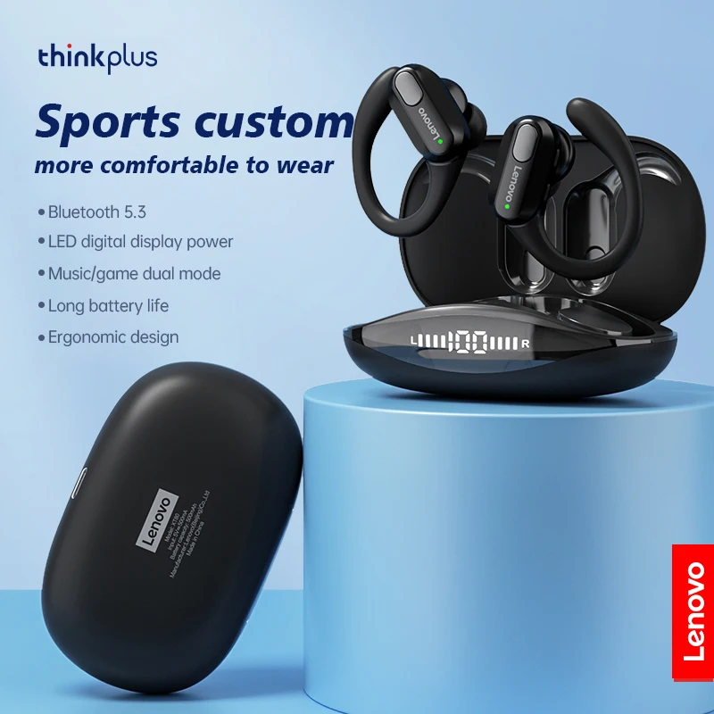 Lenovo XT80 Sports Wireless Earphones with Mics, LED Power Display,Hifi Stereo Sound…