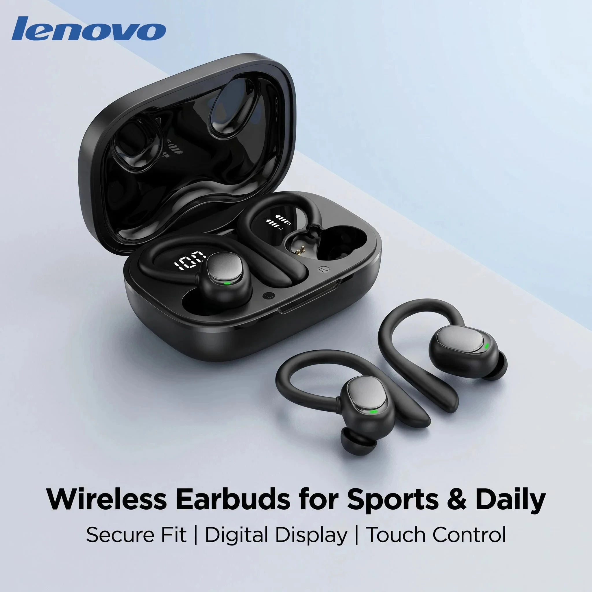 Lenovo Clip Open-Ear TWS Earbuds SP180 Wireless Earphone Bluetooth Headphone Comfortable…