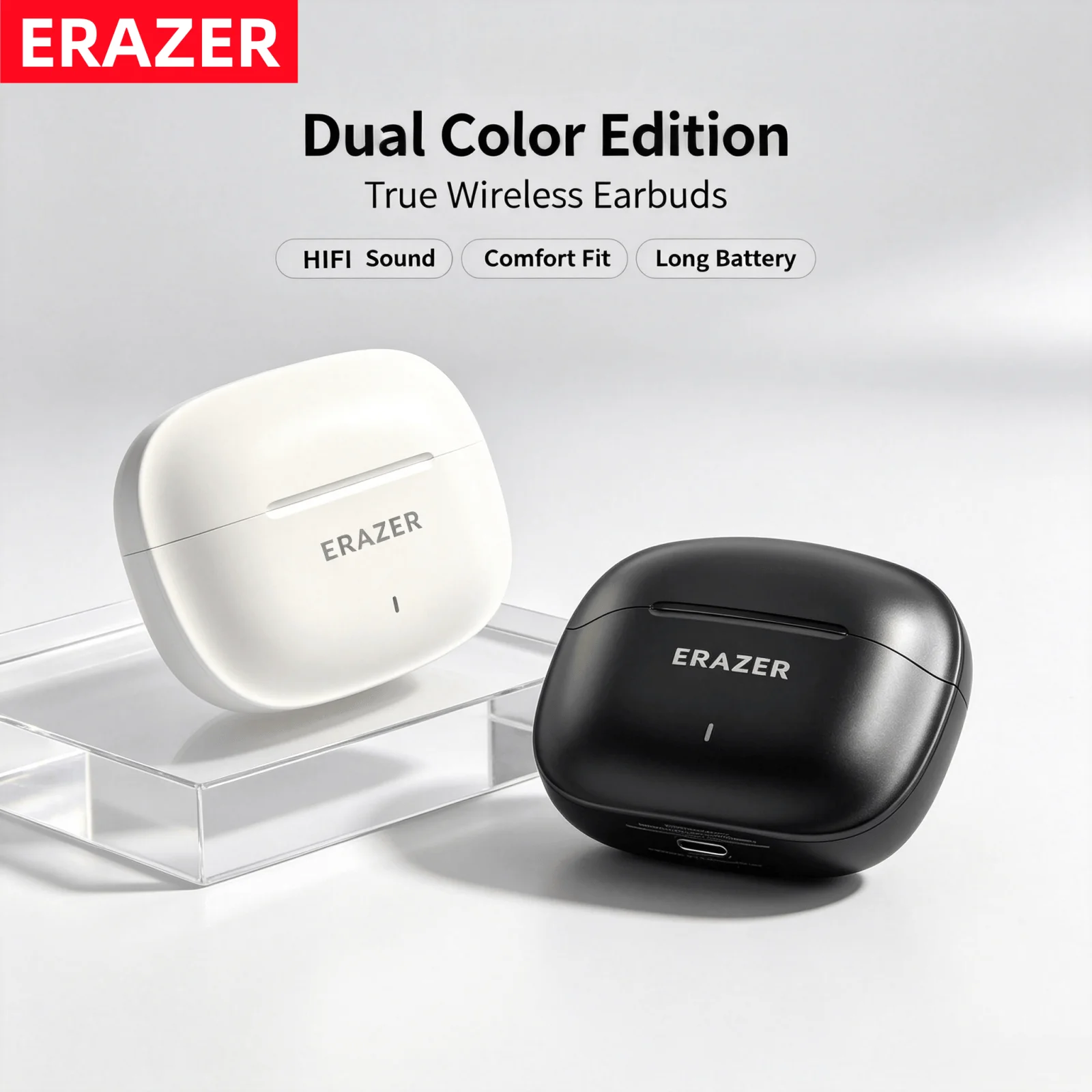 ERAZER HT82 Wireless Earphones Bluetooth 5.4 Earbuds HiFi Audio Deep Bass Headphones For…