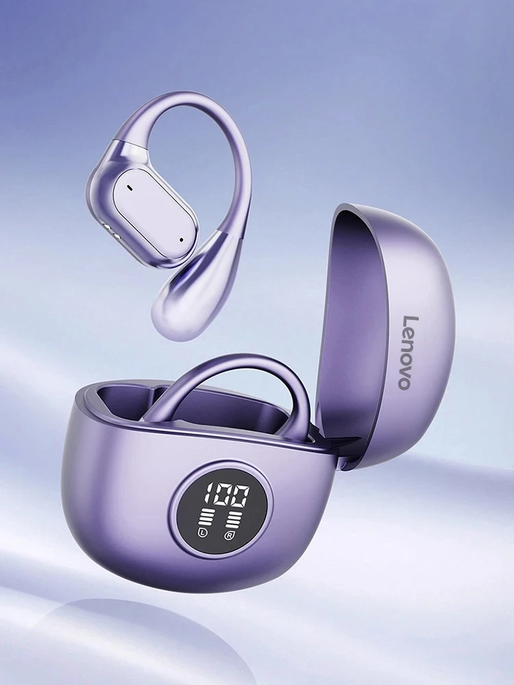 Original Lenovo Q17 Pro Clip-On-Ear Wireless Bluetooth Earphone With LED Noise Cancelling TWS Sport Earbuds Gaming Headset
