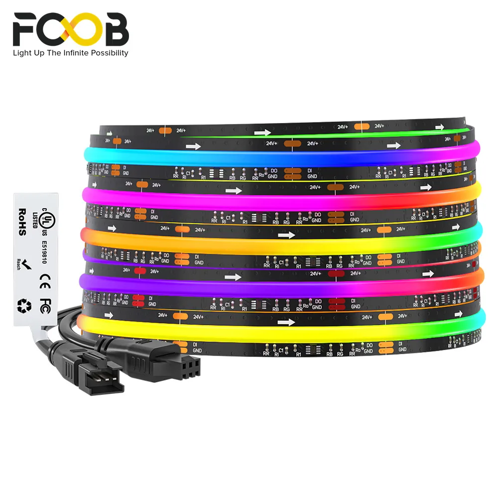 FCOB LED Light Strip Pixel Addressable 630 720 LEDs RGB Dream Full Color 12mm DC12V 24V…