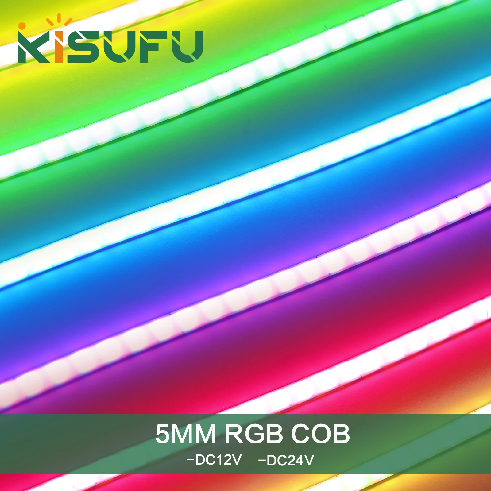 12V 24V RGB LED Strip Light COB With 4Pin Wire 5mm PCB 576LEDs/m Dream Color Flexible RGB…