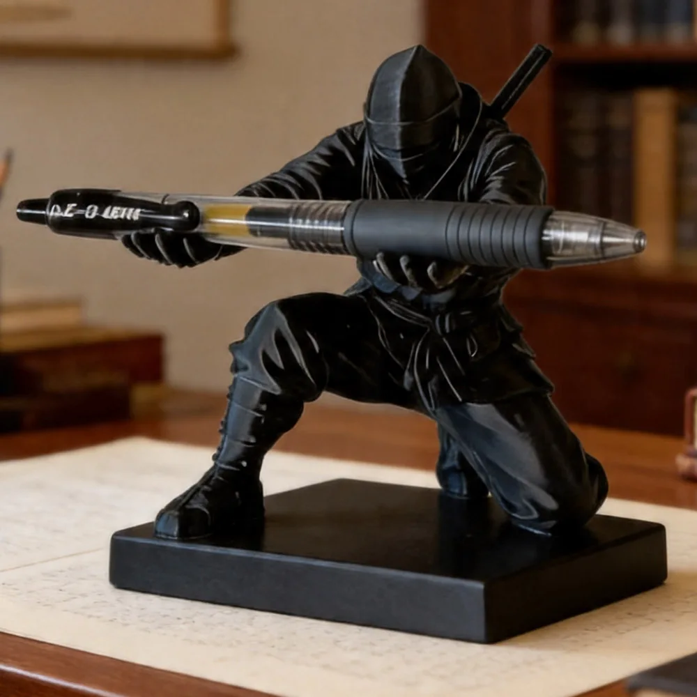Ninja 3D Printed Desktop Organizer Pen Holder Multi-Functional Pen Stand Creative Gift…