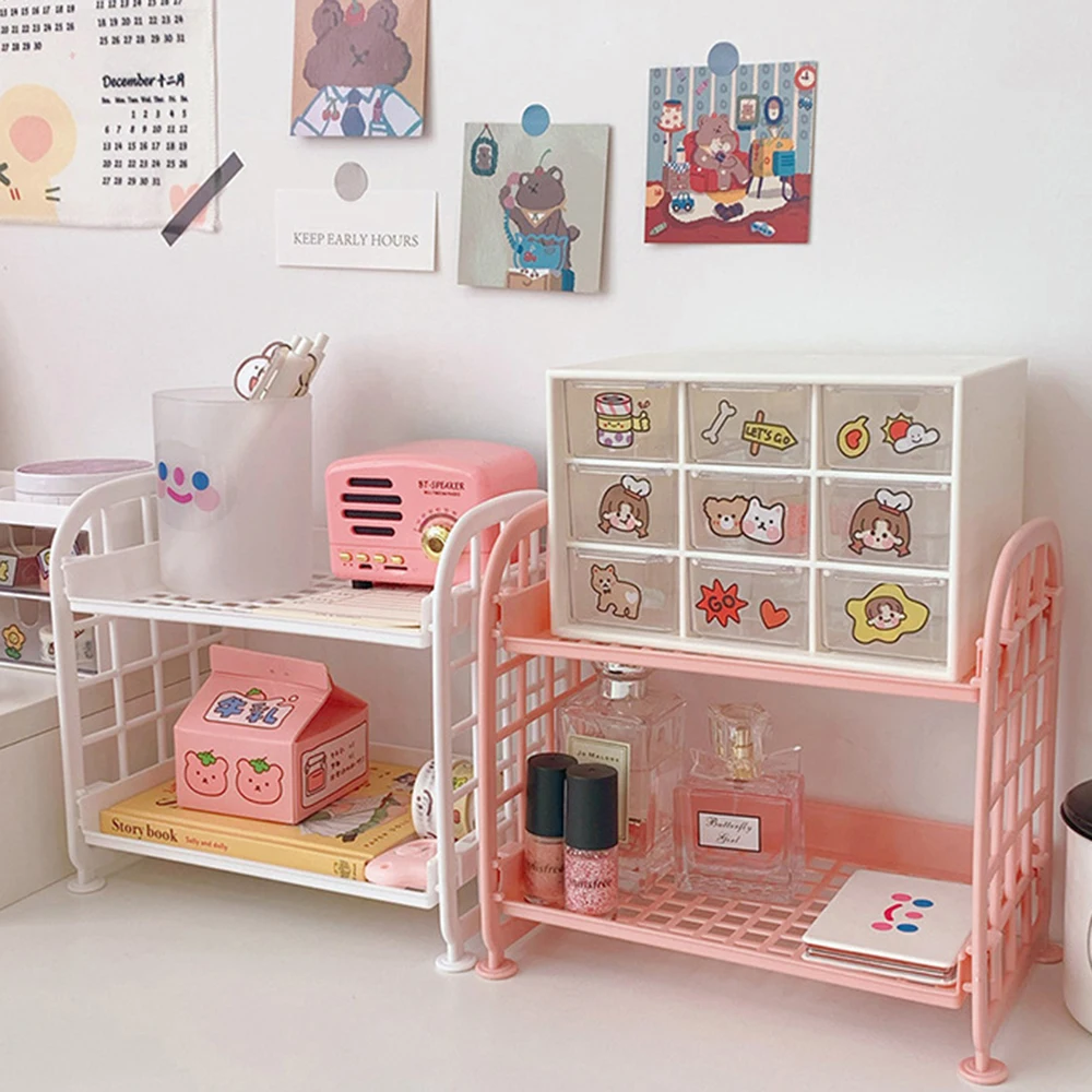 High Appearance Horizontal Desktop Storage Shelf Simple Multi-storey Dormitory Storage…