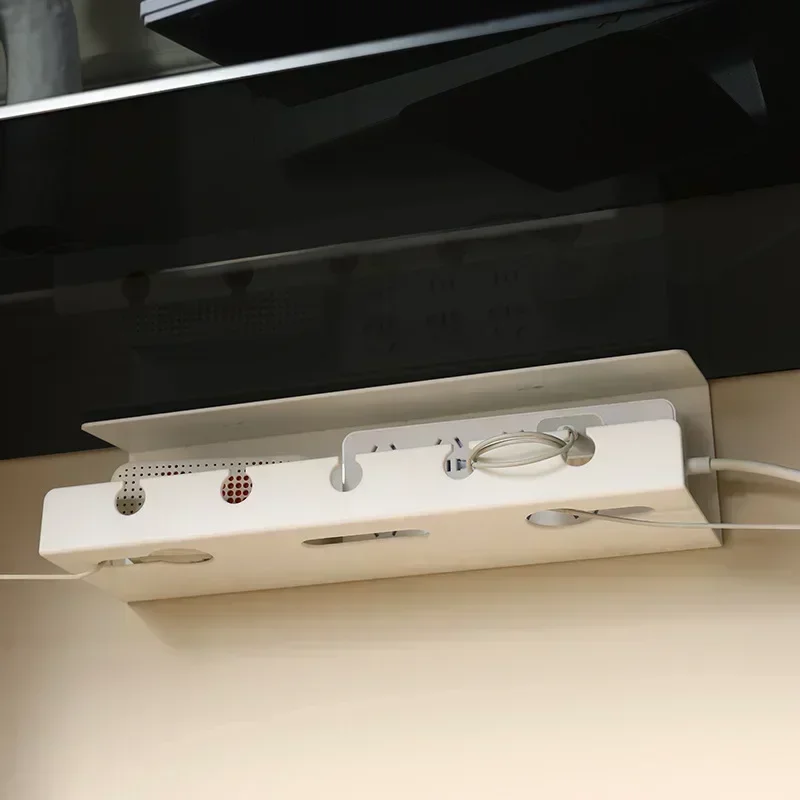 Under Desk Cable Management Cable Tray Under Desk With Clamp Power Strip Cord Holder No…