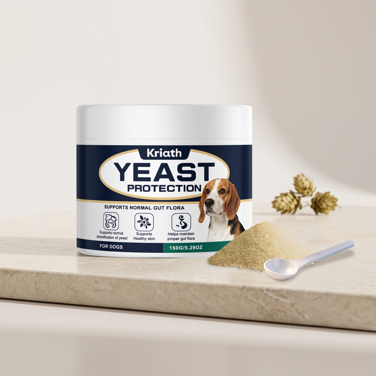 Kriath Dog Yeast Supplement Daily Care For Dogs' Body Comfort And Nutrition Supplement