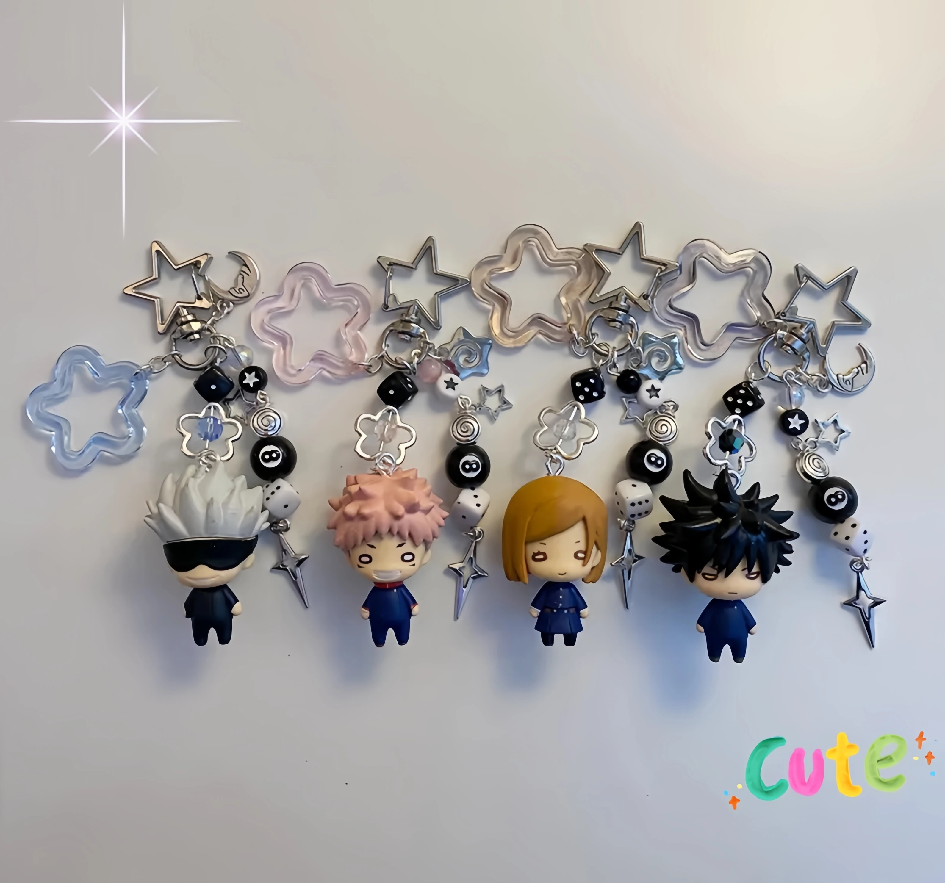 Handmade JJK Figurine Keychains y2k Bag charm Unique Anime Accessory