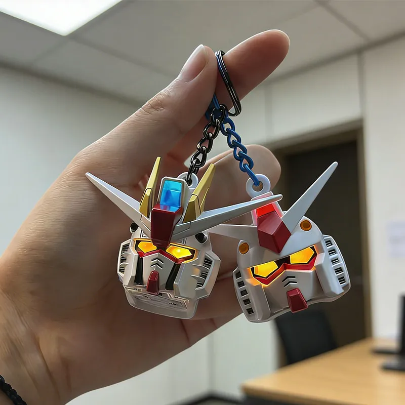 SD RX-78-2 Luminous Head Keychain Desktop Ornament backpack charm PVC Model Collectible…