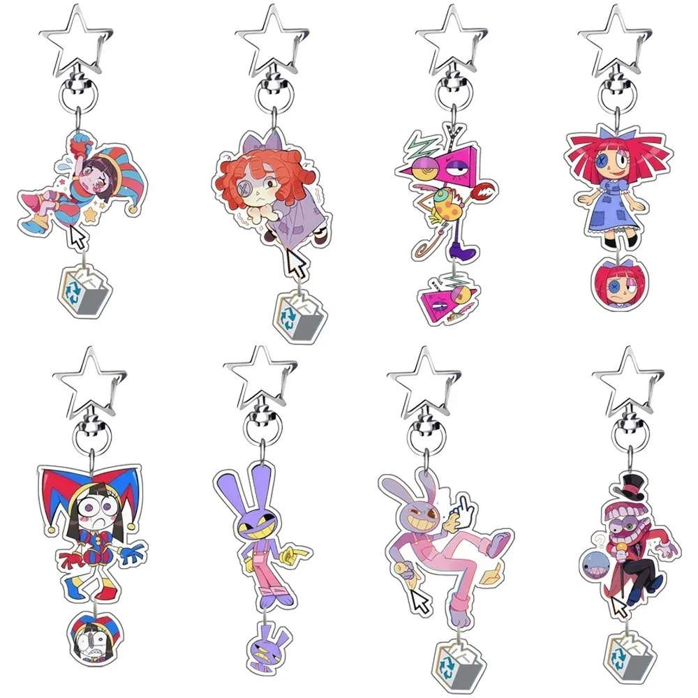 Anime For TADC Pomni Jax Ragatha Zooble Caine Peripheral 5cm Acrylic Keychain Custom…