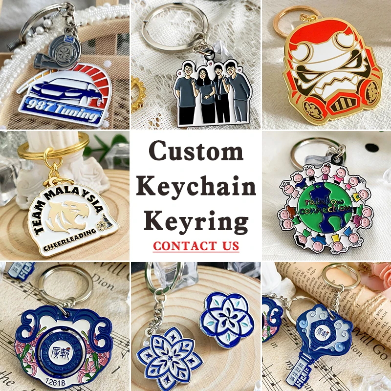 Custom Enamel Keychain Personalized Enamel Keyring Graduation Diy Anime Make Metal Gift…