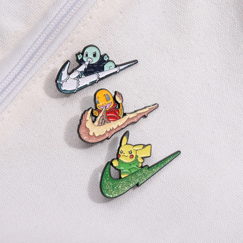 3-Pack Set Cartoon Anime Enamel Brooch Set Cute Animal Metal Lapel Pins Funny Cosplay…