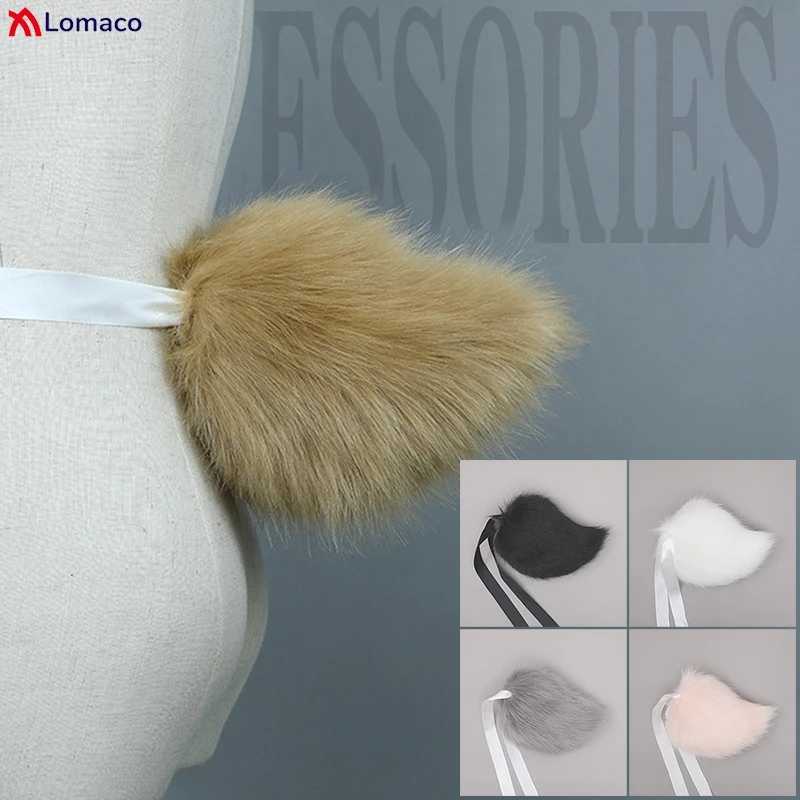 Cute Girls Plush Rabbit Tail Simulation Animal Tail Bunny Tail Women Cosplay Props…