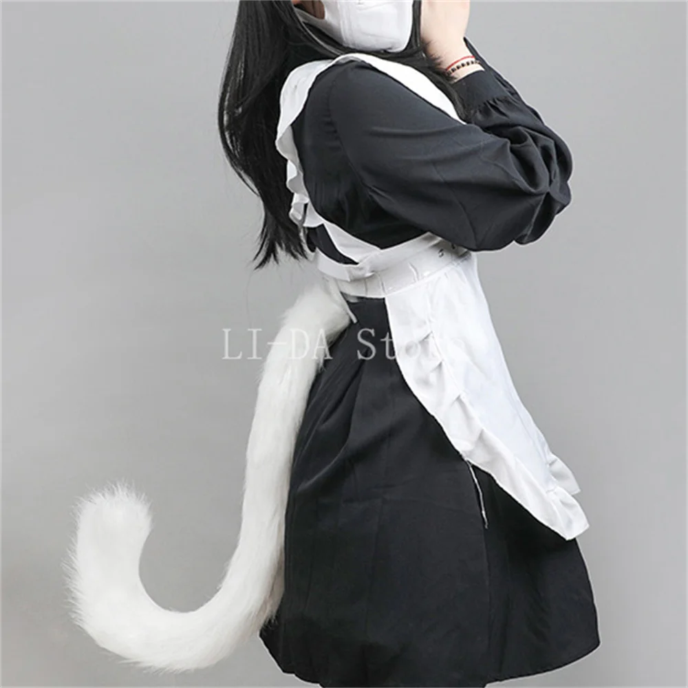 80cm Fluffy Cat Tail Furry Animal Tail Handmade Plush Realistic Tails Kawaii JK Lolita…