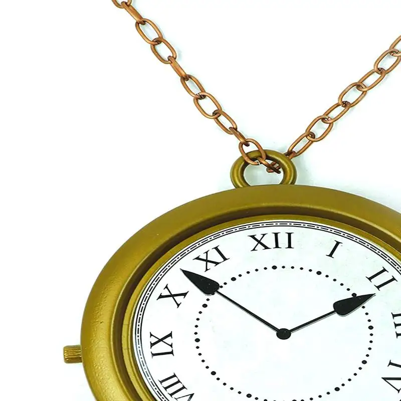 PEAENSR Alice In Wonderland Mr. Rabbit's Pocket Watch Bronze Wall Watch Cosplay Props Role-playing Accessories