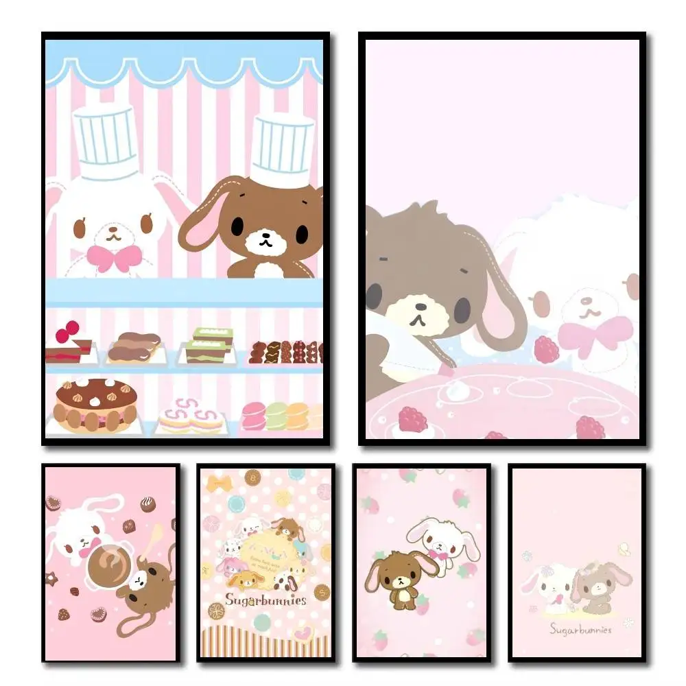 Anime Cartoon Movie S-Sugar-bunnieS Posters HD Print Vintage Wall Art Decor for Home…