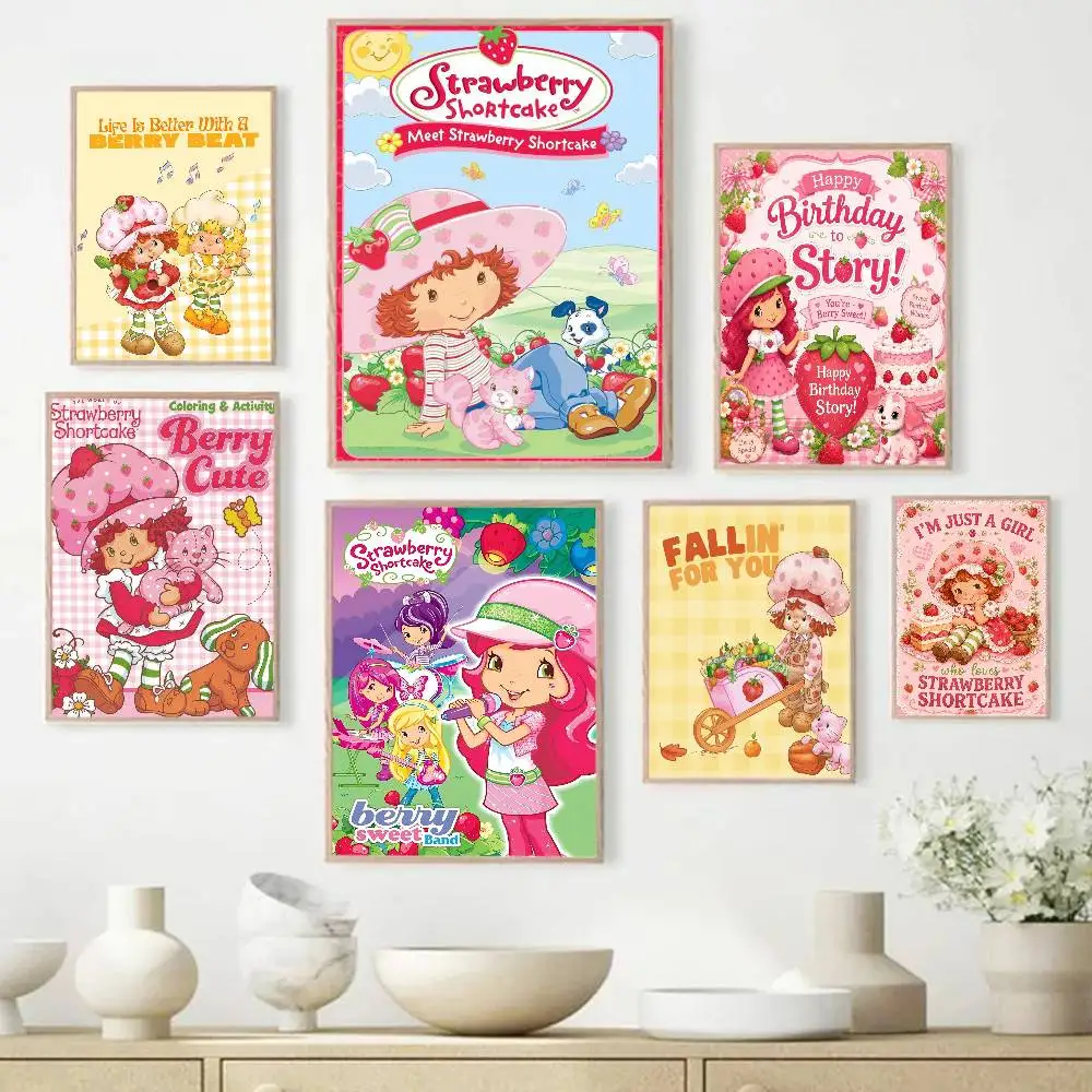 S-strawberry-shortcakeS Classic Anime Poster Waterproof Paper Sticker Coffee House Bar…