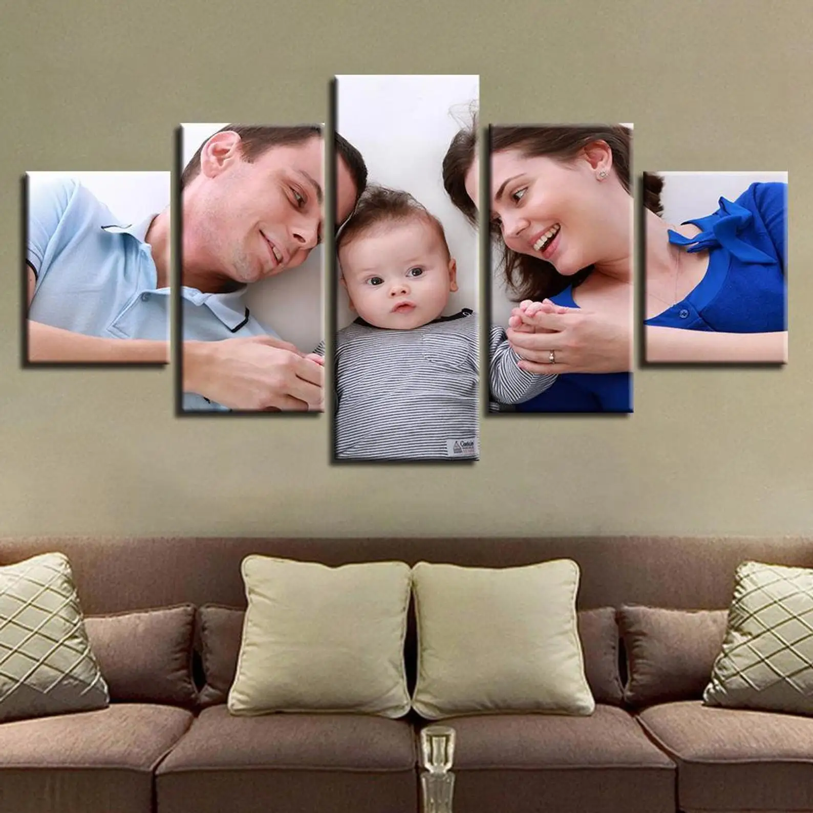 5-Pack Wall Art Canvas Print Custom Photos Heros Movie Images Anime Poster Wall Decor…