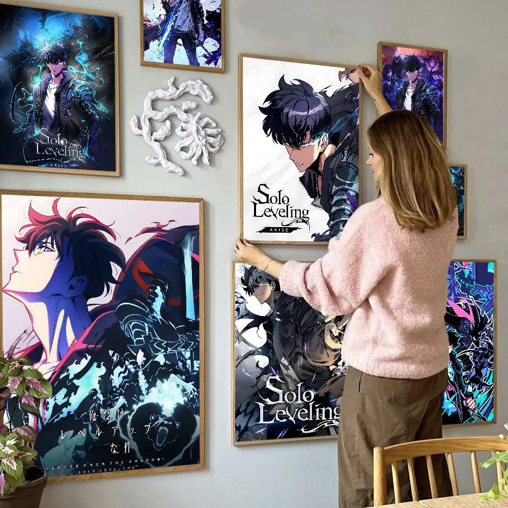 Anime S-Solo Leveling Classic Movie Posters HD Quality Poster Wall Art Painting Study…