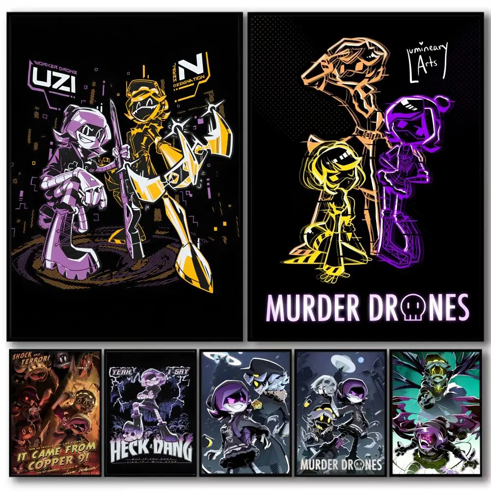 Anime M-murder Drones Painting Calligraphy High-Quality Cotton Canvas Poster Wall Art for…