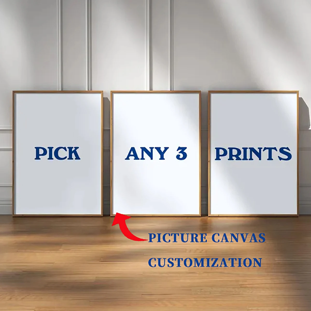 3-Pack Personalized Custom Canvas Prints Photo Custom Poster For Family Life Pets Anime…