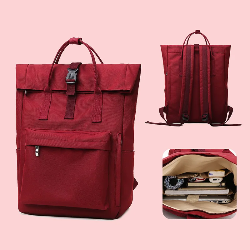 Schoolbag Female College Student Large Capacity Backpack New Niche Notebook 14Inch…