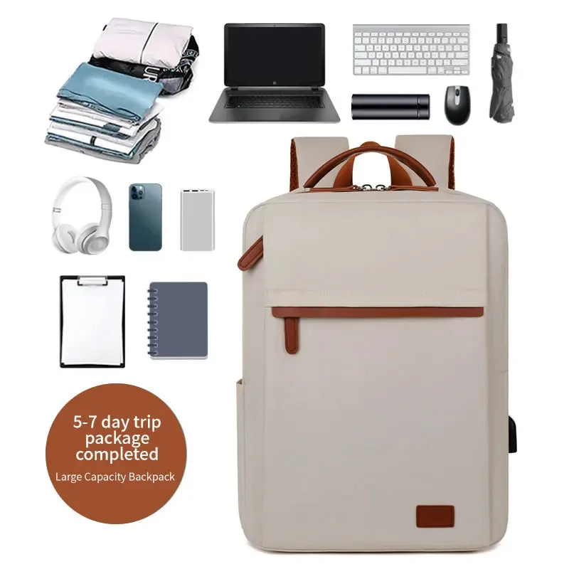 Fashionable and Simple Large-Capacity Backpack Daily Commuting Office Computer Bag