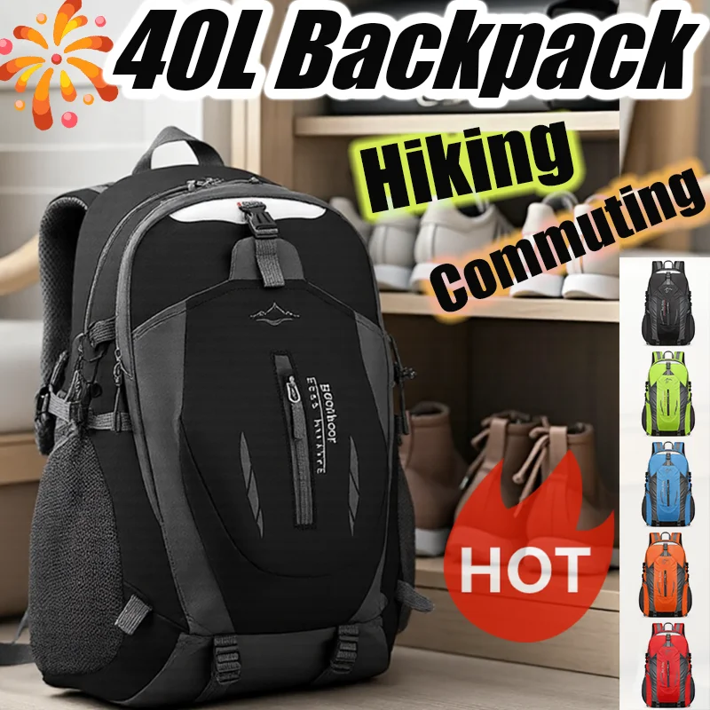 40L Large Capacity Backpack Laptop Bag Durable Outdoor Sports Hiking Camping Backpack…