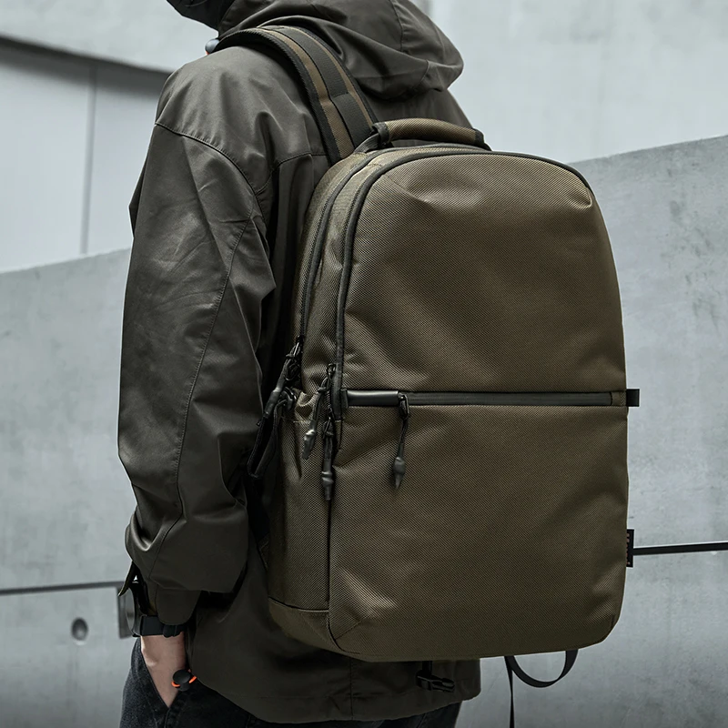 Simple Style Waterproof Large Capacity Men Travel Backpack Black Brown Outdoors Knapsack…
