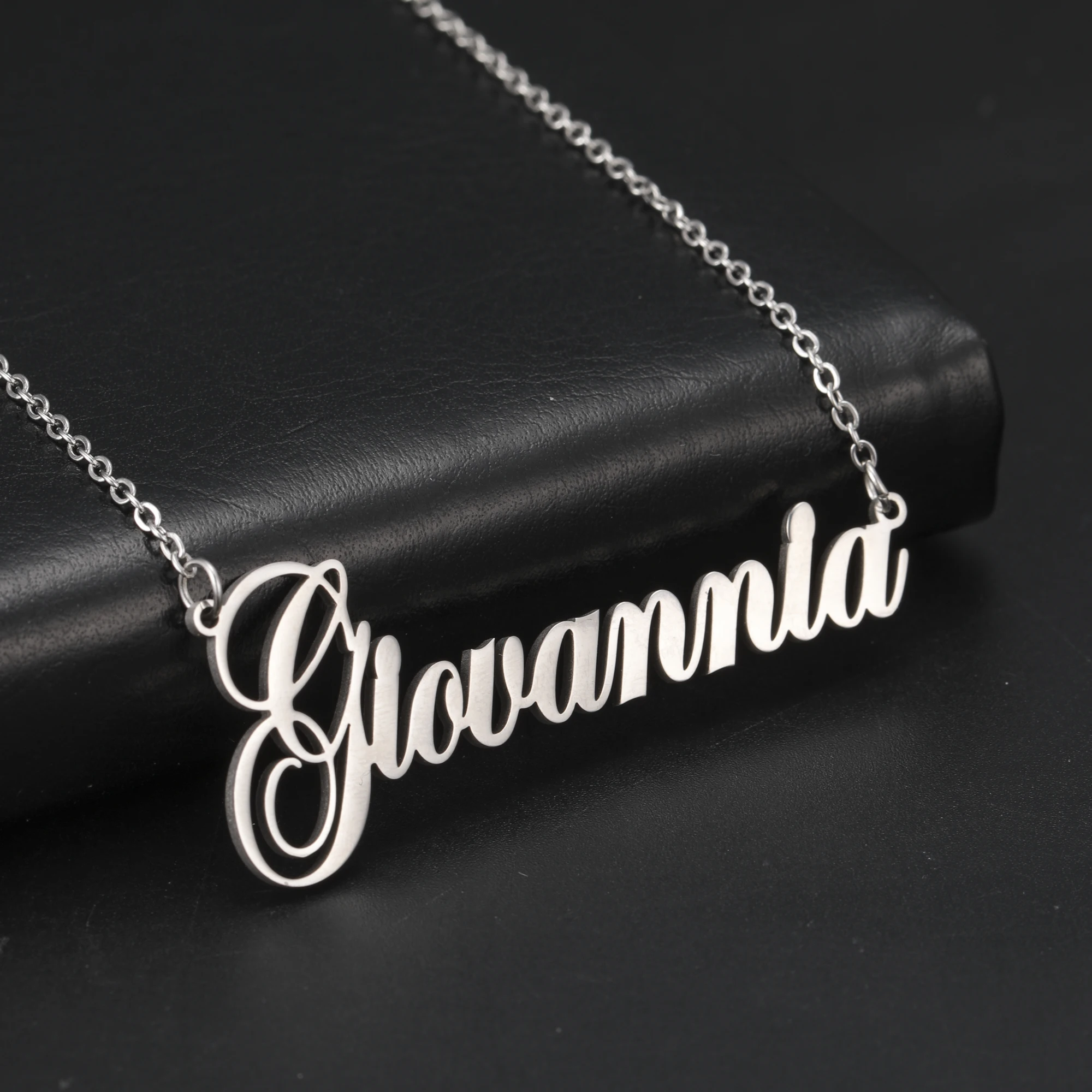 Sipuris Custom Name Necklace Personalized Golden Choker Stainless Steel Necklace For…