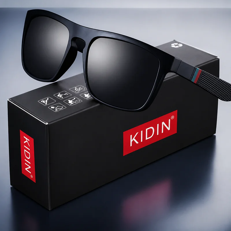 KIDIN Fashion Square Vintage Polarized Sunglasses Men Women Retro Driving Fishing Sun…
