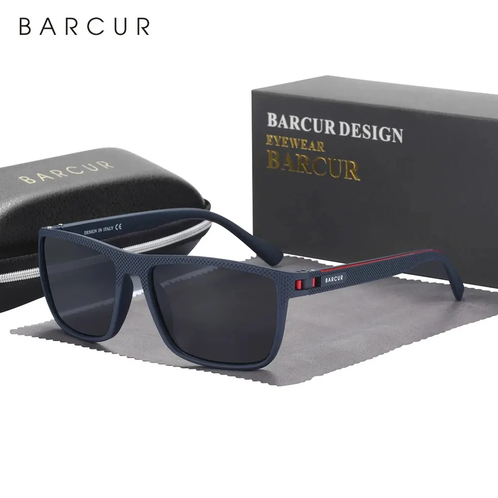 BARCUR Design TR90 Sunglasses Men Polarized Light Weight Sports Sun Glasses Women Eyewear…