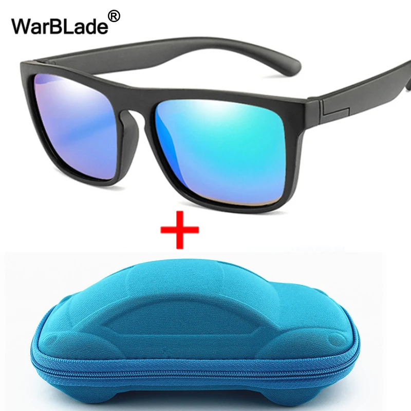 WarBlade Kids Sunglasses Girls Boys Children Polarized Sun Glasses Silicone Safety Square…
