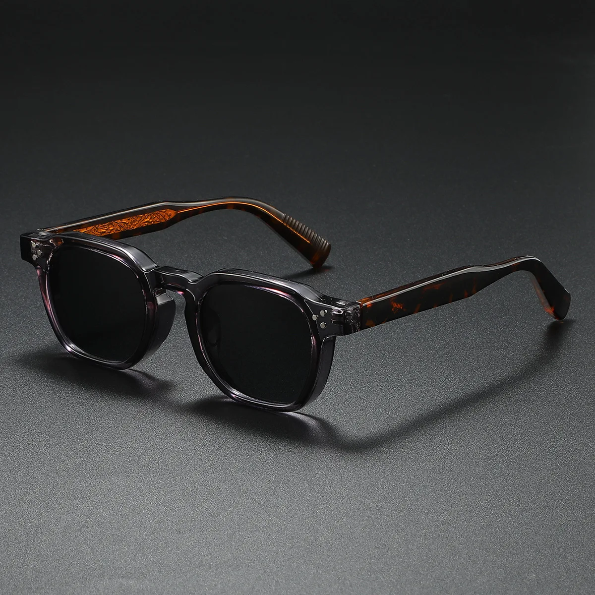 Polarized Sunglasses Unisex Metal Core CP Square Sun Glasses Rivets Women Shades Driving…