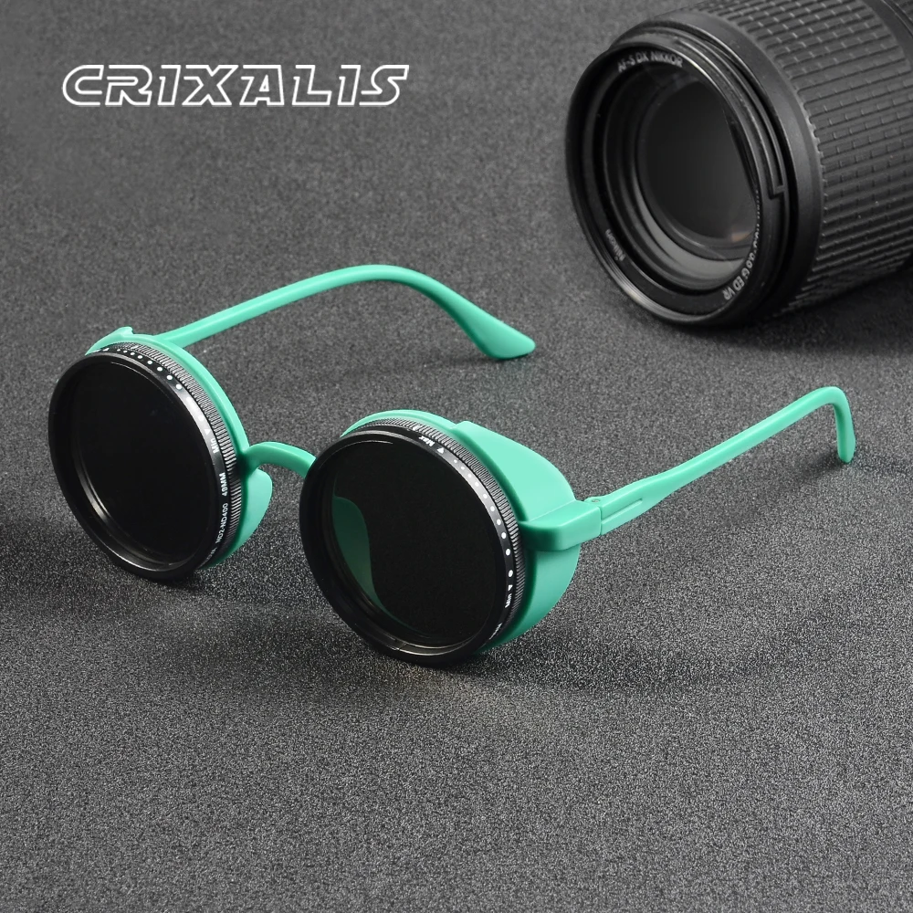 CRIXALIS Handmade ND Adjustable Sunglasses 1~9 Manual Dimming Glasses Fishing Filter…